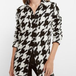 Woman’s houndstooth medium Express shacket , shirt worn once.
